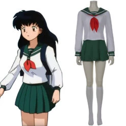 InuYasha Kagome Higurashi Femme Cosplay Costume Uniform Halloween Carnival