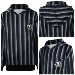 Adulte Wednesday Addams Sweats à Capuche Cosplay Costume -Newcossky 15008427 costumebuy2009