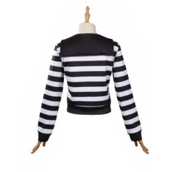 Adulte Wednesday Addams Rayures T-Shirt Cosplay Costume Carnaval -Newcossky 15008428 3