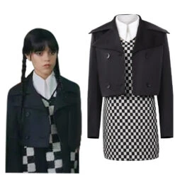 TV Adulte Wednesday Addams Wednesday Top Cosplay Costume Carnaval
