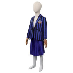 Enfant Wednesday Addams Wednesday Bleu Uniforme Scolaire Ensemble Cosplay Costume 15 Enfant Wednesday Addams Wednesday Bleu Uniforme Scolaire Ensemble Cosplay Costume -Newcossky 15008446 2