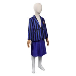 Enfant Wednesday Addams Wednesday Bleu Uniforme Scolaire Ensemble Cosplay Costume 16 Enfant Wednesday Addams Wednesday Bleu Uniforme Scolaire Ensemble Cosplay Costume -Newcossky 15008446 4