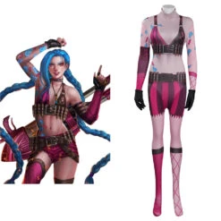 Arcane: League Of Legends Jinx Classique Combinaison Cosplay Costume