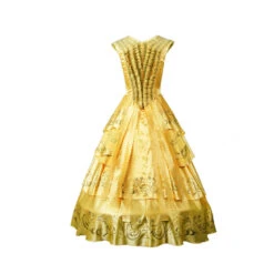2017 La Belle Et La Bete Film Belle Robe Cosplay Costume -Newcossky 2017 beauty and the beast movie belle dress cosplay costume 8 1