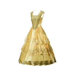 2017 La Belle Et La Bete Film Belle Robe Cosplay Costume -Newcossky 2017 beauty and the beast movie belle dress cosplay costume 9 1