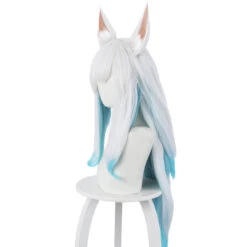 League Of Legends LOL Spirit Blossom Ahri Cosplay Perruque Blanche -Newcossky 20458PA 4