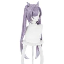 Genshin Impact Keqing Perruque Avec Cornes Cosplay Perruque -Newcossky 20503G 4