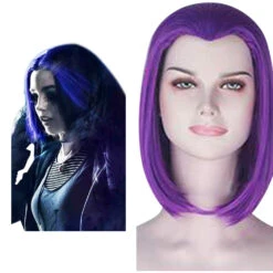 Teen Titans-Raven Cosplay Perruque Violette