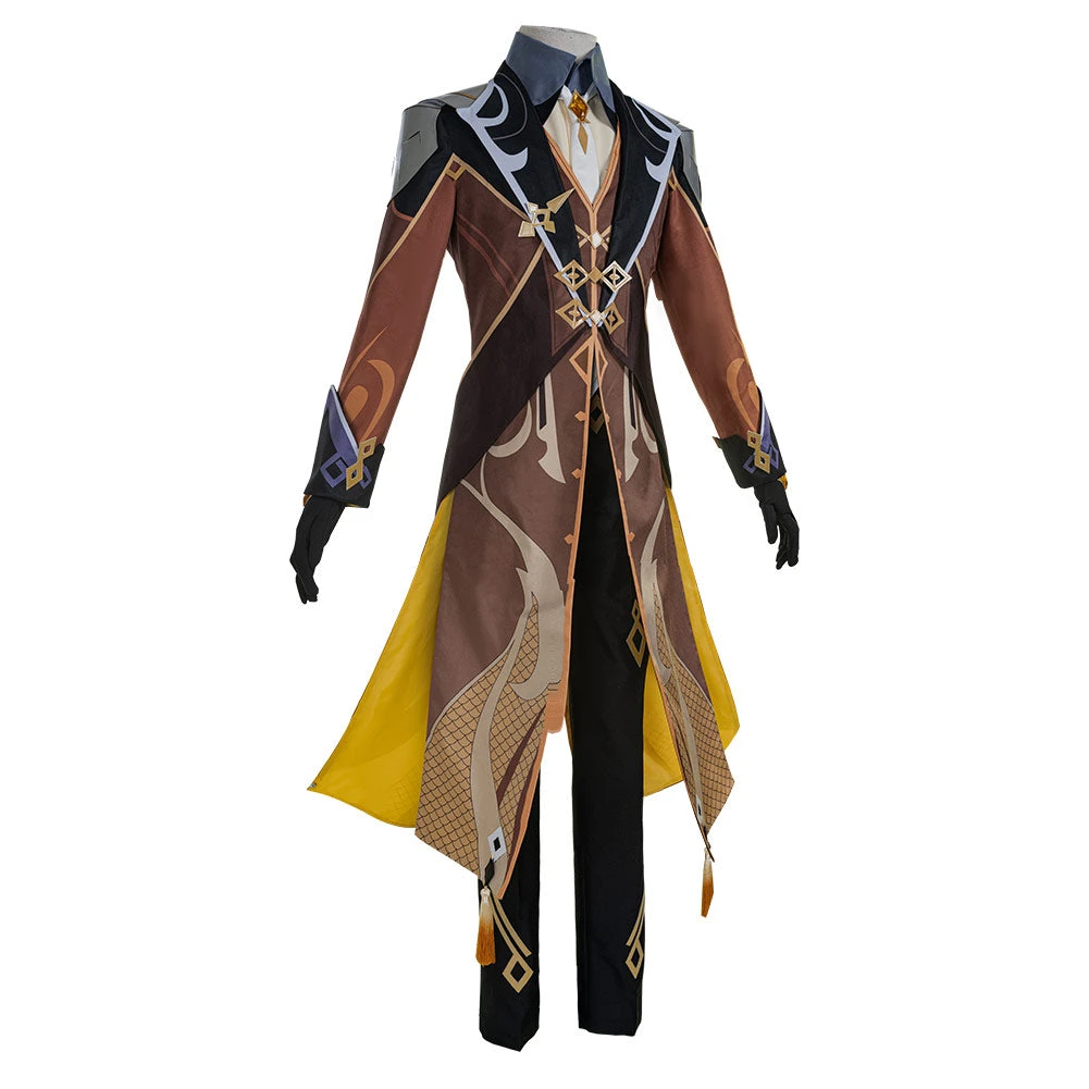 Genshin Impact Zhongli Tenue Uniform Cosplay Costume Halloween 6 Genshin Impact Zhongli Tenue Uniform Cosplay Costume Halloween – Image 4