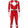 Power Rangers : Mighty Morphin Ranger Rouge Cosplay Costume -Newcossky 252430 1