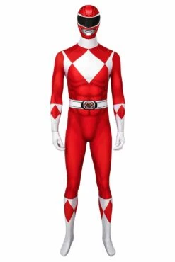 Power Rangers : Mighty Morphin Ranger Rouge Cosplay Costume
