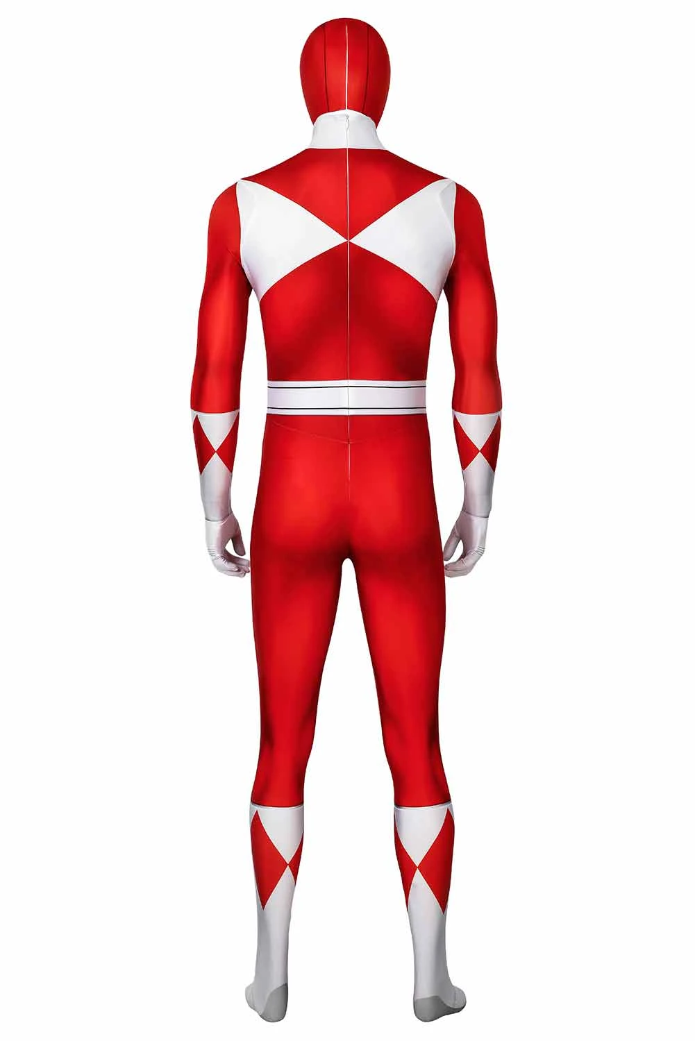 Power Rangers : Mighty Morphin Ranger Rouge Cosplay Costume 4 Power Rangers : Mighty Morphin Ranger Rouge Cosplay Costume – Image 2