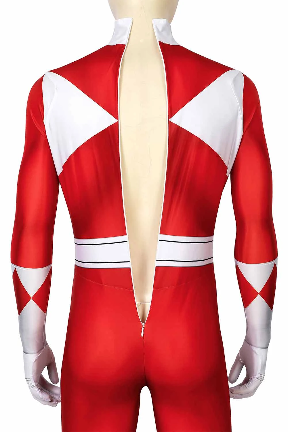 Power Rangers : Mighty Morphin Ranger Rouge Cosplay Costume 6 Power Rangers : Mighty Morphin Ranger Rouge Cosplay Costume – Image 4