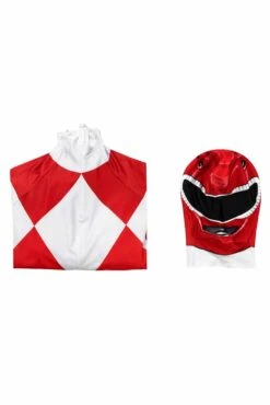 Power Rangers : Mighty Morphin Ranger Rouge Cosplay Costume 13 Power Rangers : Mighty Morphin Ranger Rouge Cosplay Costume -Newcossky 252430 6