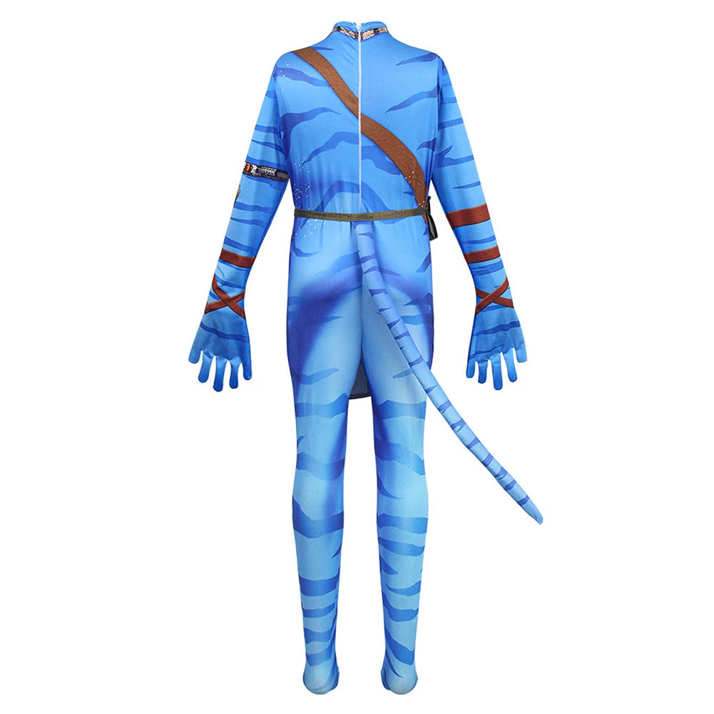 Enfant Avatar:The Way Of Water Jake Sully Combinaison Cosplay Costume Carnaval 4 Enfant Avatar:The Way Of Water Jake Sully Combinaison Cosplay Costume Carnaval – Image 2