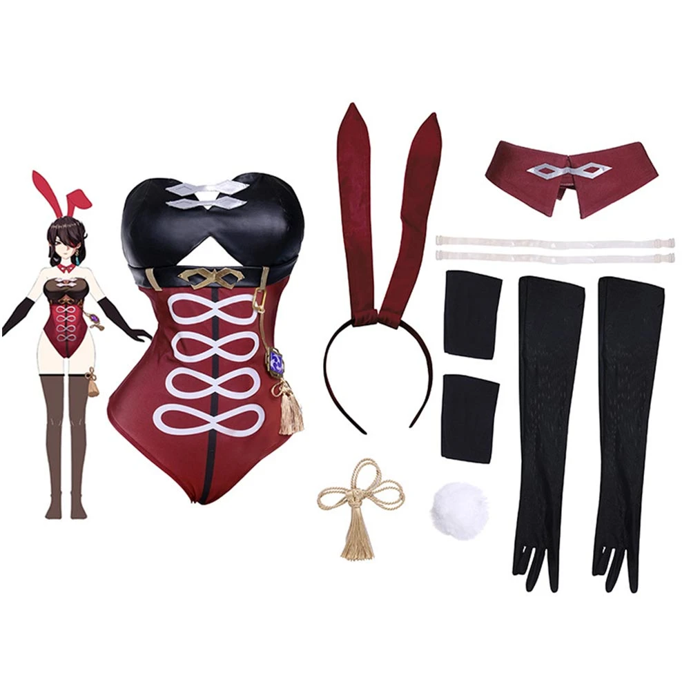 Genshin Impact Beidou Bunny Girl Jeu Cosplay Costume 7 Genshin Impact Beidou Bunny Girl Jeu Cosplay Costume – Image 5