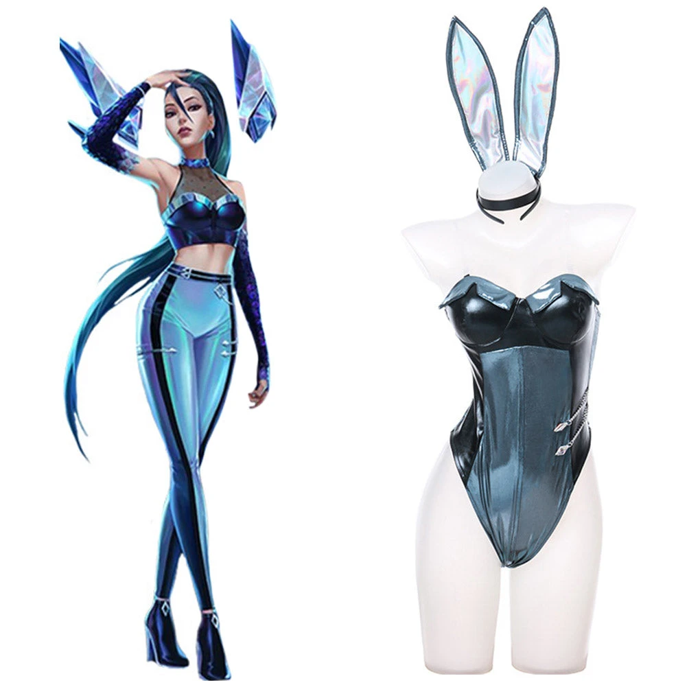 LOL League Of Legends K/DA Bunny Girl Kaisa Tenue Lapin Cosplay Costume 3 LOL League Of Legends K/DA Bunny Girl Kaisa Tenue Lapin Cosplay Costume