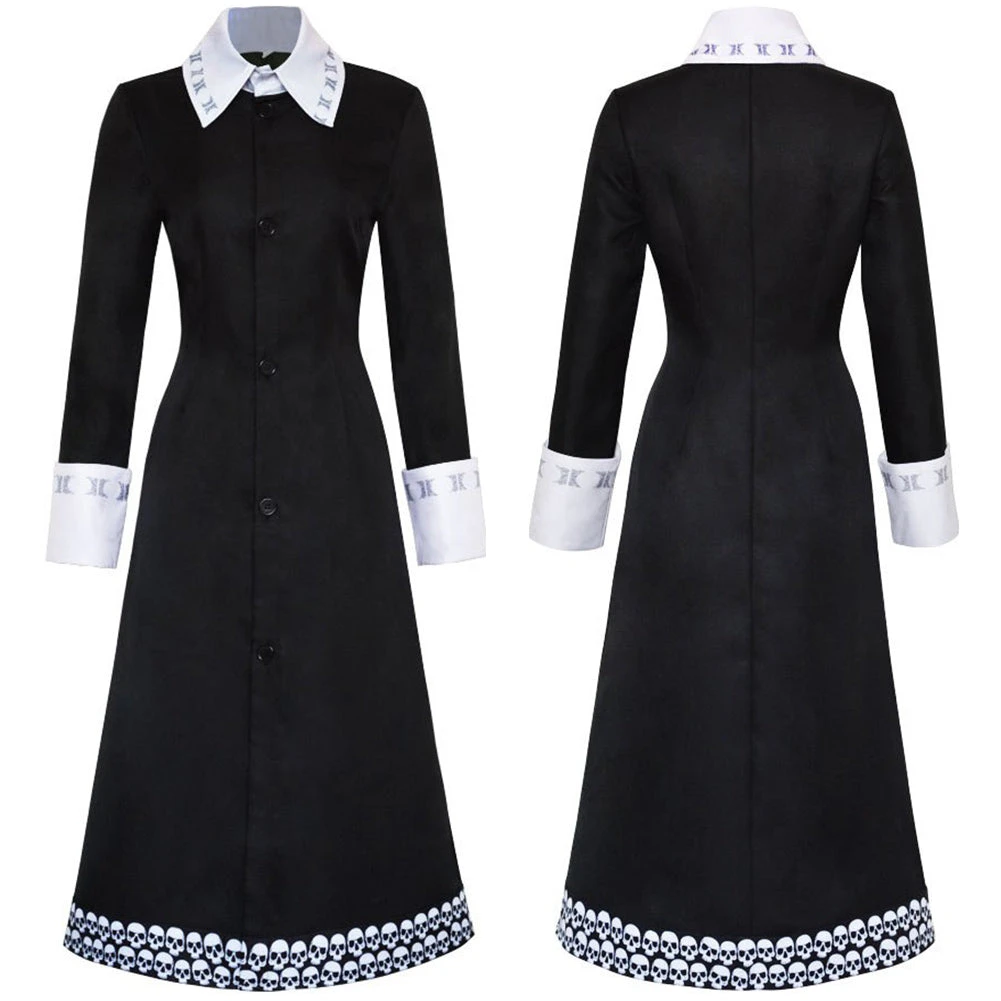 Enfant Anime Wednesday Addams Robe Cosplay Costume 3 Enfant Anime Wednesday Addams Robe Cosplay Costume