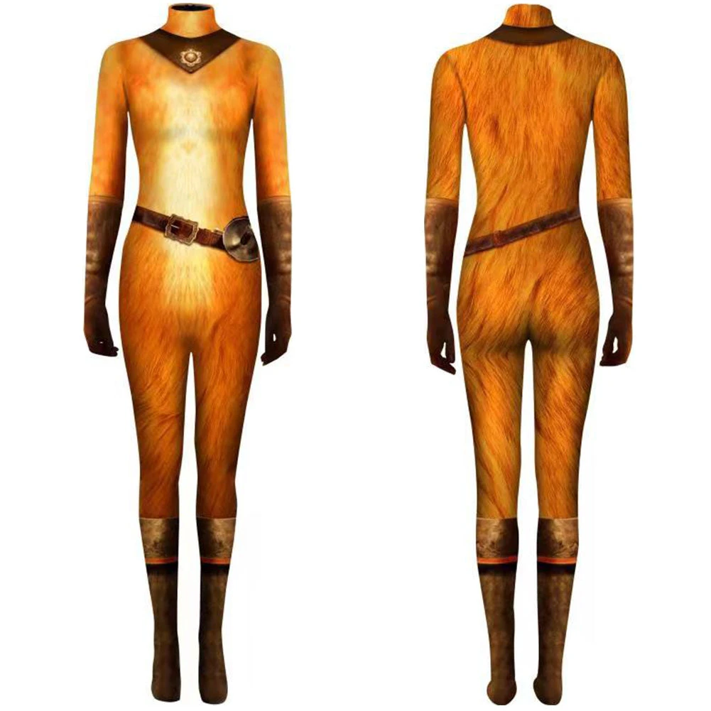 Enfant & Adulte Puss In Boots Combinaison+Cape Cosplay Costume 3 Enfant & Adulte Puss In Boots Combinaison+Cape Cosplay Costume