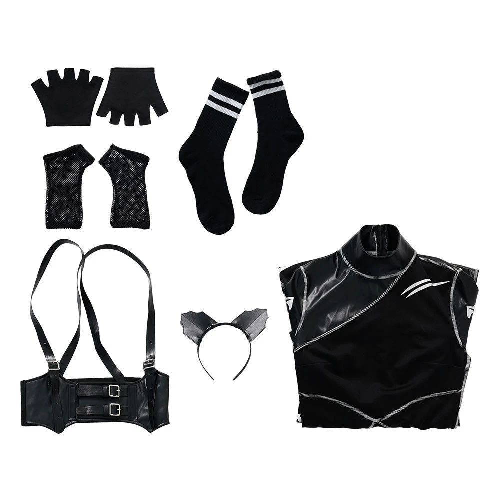 Wednesday Addams Black Cat Cosplay Costume 10 Wednesday Addams Black Cat Cosplay Costume – Image 8