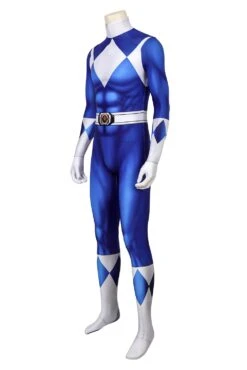 Power Rangers : Mighty Morphin Ranger Bleu Combinaison Cosplay Costume 11 Power Rangers : Mighty Morphin Ranger Bleu Combinaison Cosplay Costume -Newcossky 2573779 2