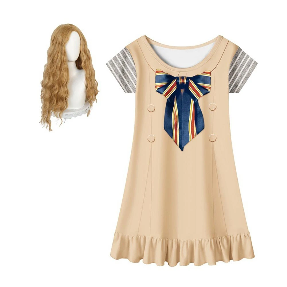 Film M3GAN Femme Robe Perruque Cosplay Costume Carnival 3 Film M3GAN Femme Robe Perruque Cosplay Costume Carnival