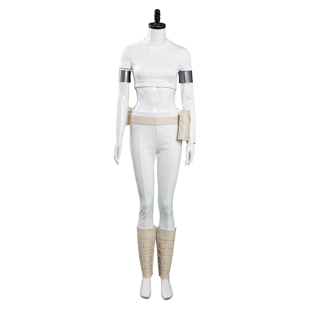 Star Wars Padmé Amidala Padme Tenue Blanche Cosplay Costume 6 Star Wars Padmé Amidala Padme Tenue Blanche Cosplay Costume – Image 4
