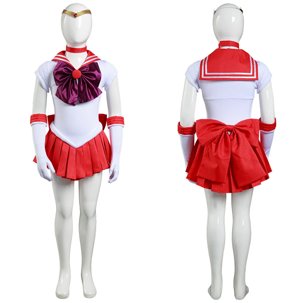 Sailor Moon Sailor Mars Hino Rei Enfant Cosplay Costume 11 Sailor Moon Sailor Mars Hino Rei Enfant Cosplay Costume – Image 9