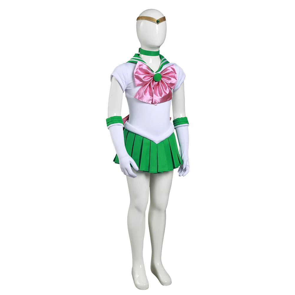 Sailor Moon Kino Makoto Sailor Jupiter Enfant Cosplay Costume 6 Sailor Moon Kino Makoto Sailor Jupiter Enfant Cosplay Costume – Image 4