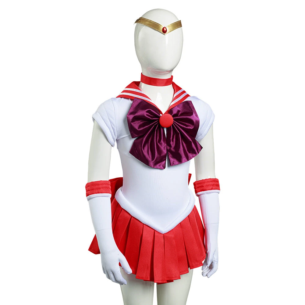 Sailor Moon Sailor Mars Hino Rei Enfant Cosplay Costume 9 Sailor Moon Sailor Mars Hino Rei Enfant Cosplay Costume – Image 7