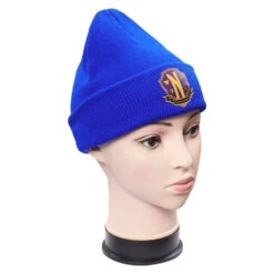 Adulte Wednesday Addams Cosplay Blue Casquette Chapeau Costume Accessoire -Newcossky 600801 4