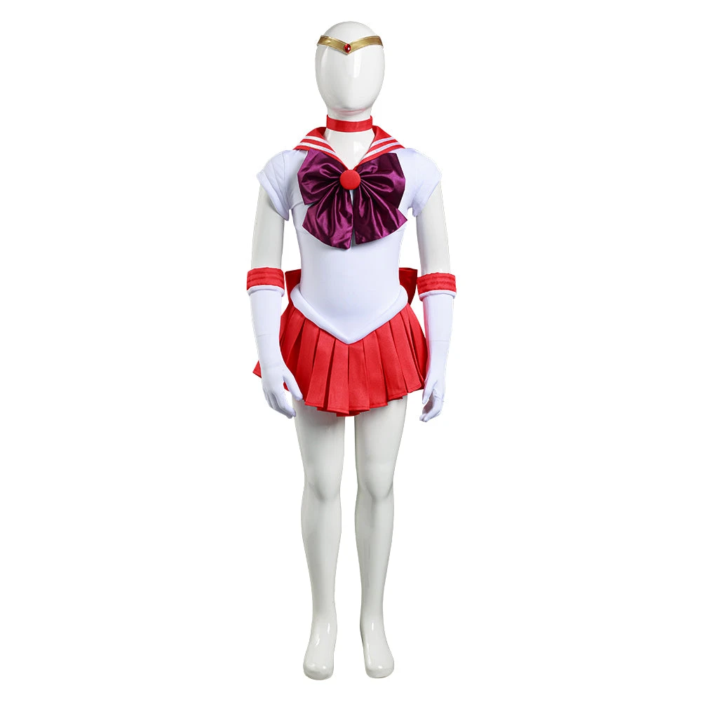 Sailor Moon Sailor Mars Hino Rei Enfant Cosplay Costume