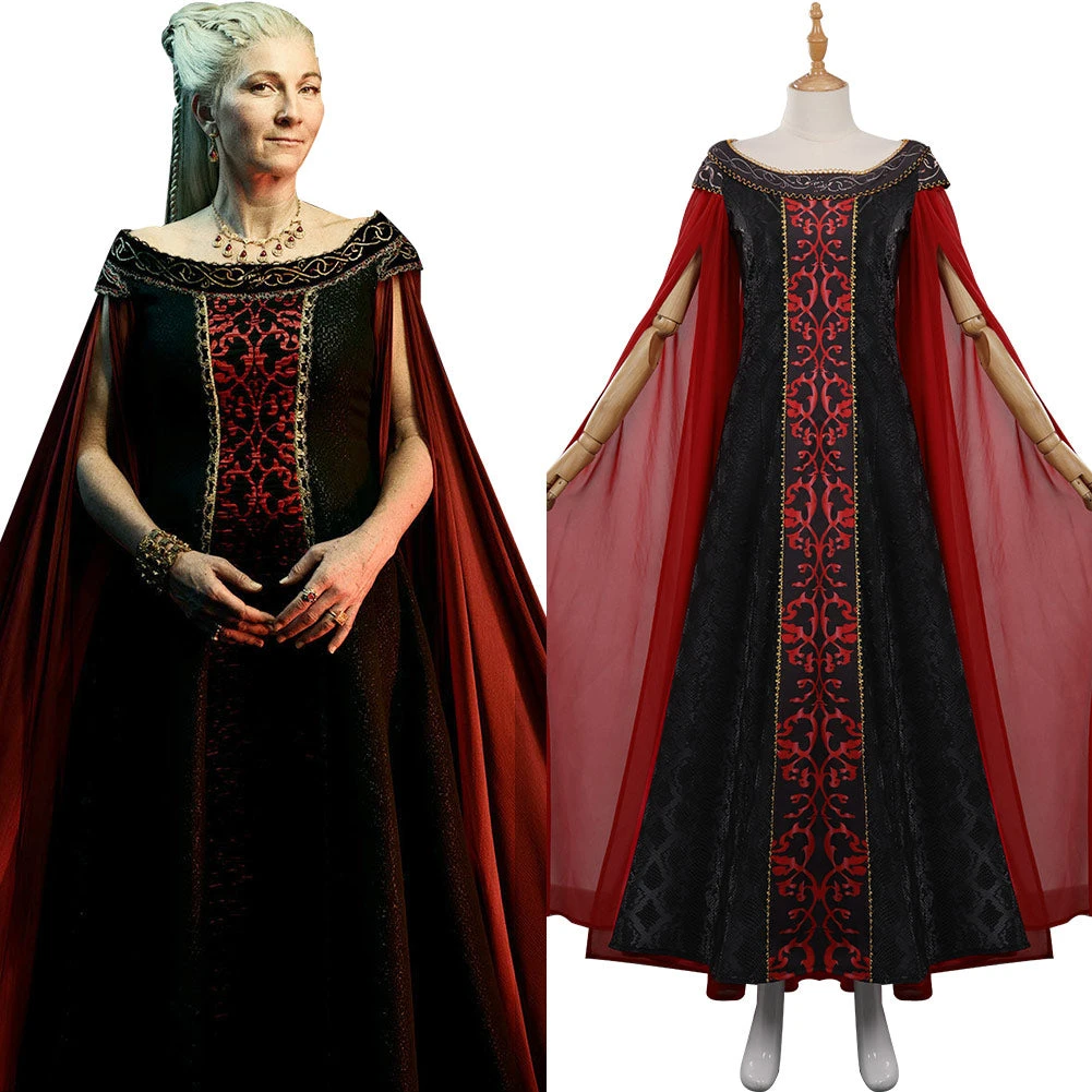House Of The Dragon Princess Rhaenys Velaryon Cosplay Costume 3 House Of The Dragon Princess Rhaenys Velaryon Cosplay Costume