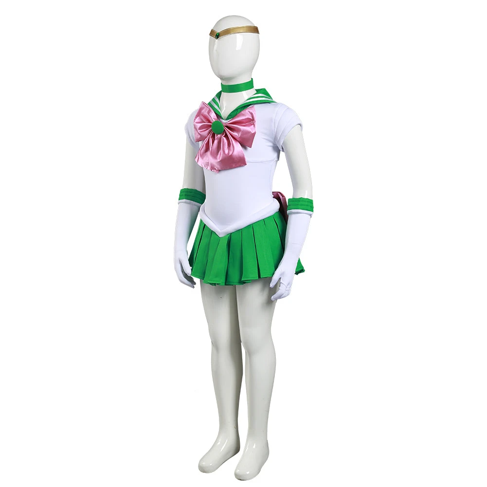 Sailor Moon Kino Makoto Sailor Jupiter Enfant Cosplay Costume 4 Sailor Moon Kino Makoto Sailor Jupiter Enfant Cosplay Costume – Image 2