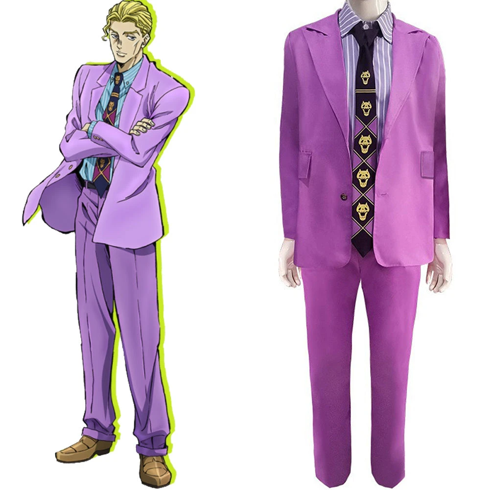JoJo‘s Bizarre Adventure Kira Yoshikage Cosplay Costume 3 JoJo‘s Bizarre Adventure Kira Yoshikage Cosplay Costume