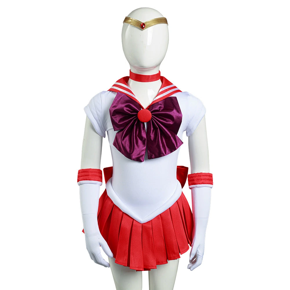 Sailor Moon Sailor Mars Hino Rei Enfant Cosplay Costume 7 Sailor Moon Sailor Mars Hino Rei Enfant Cosplay Costume – Image 5