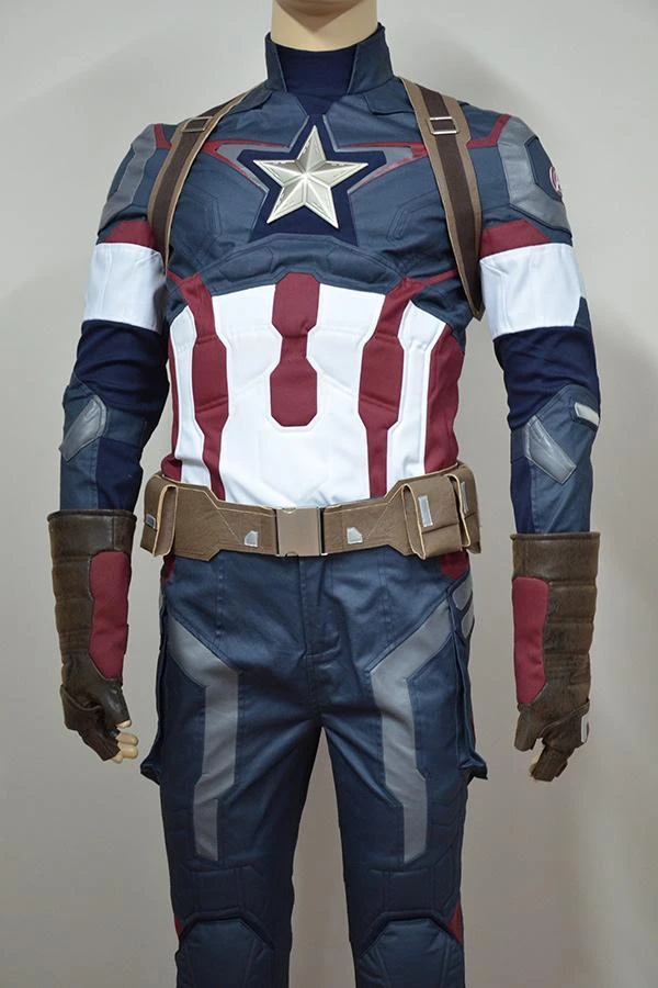 Avengers 3 : L'ère D'Ultron Captain America Steve Rogers Uniforme Cosplay Costume – Image 8