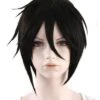 Black Butler Kuroshitsuji Sebastian Michaelis Cosplay Perruque Courte Noire -Newcossky Black Butler Kuroshitsuji Sebastian Michaelis Cosplay Perruque Courte Noire
