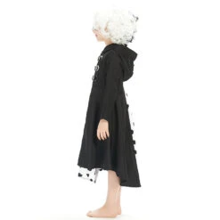 Enfant 2021 Cruella Robe Noire & Blanche Enfant Cosplay Costume -Newcossky Enfant2021CruellaRobeNoire BlancheEnfantCosplayCostume 4