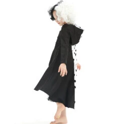 Enfant 2021 Cruella Robe Noire & Blanche Enfant Cosplay Costume -Newcossky Enfant2021CruellaRobeNoire BlancheEnfantCosplayCostume 6