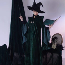 Adulte Harry Potter Professeur Minerva McGonagall Robe Cosplay Costume -Newcossky HarryPotterProfesseurMinervaMcGonagallRobeCosplayCostume 2