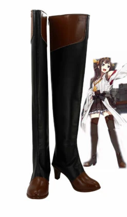 Kantai Collection Navire Japonais Kongou Botte Cosplay Chaussures