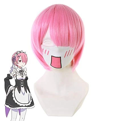 Re:Zero Kara Hajimeru Isekai Seikatsu Ram Cosplay Perruque
