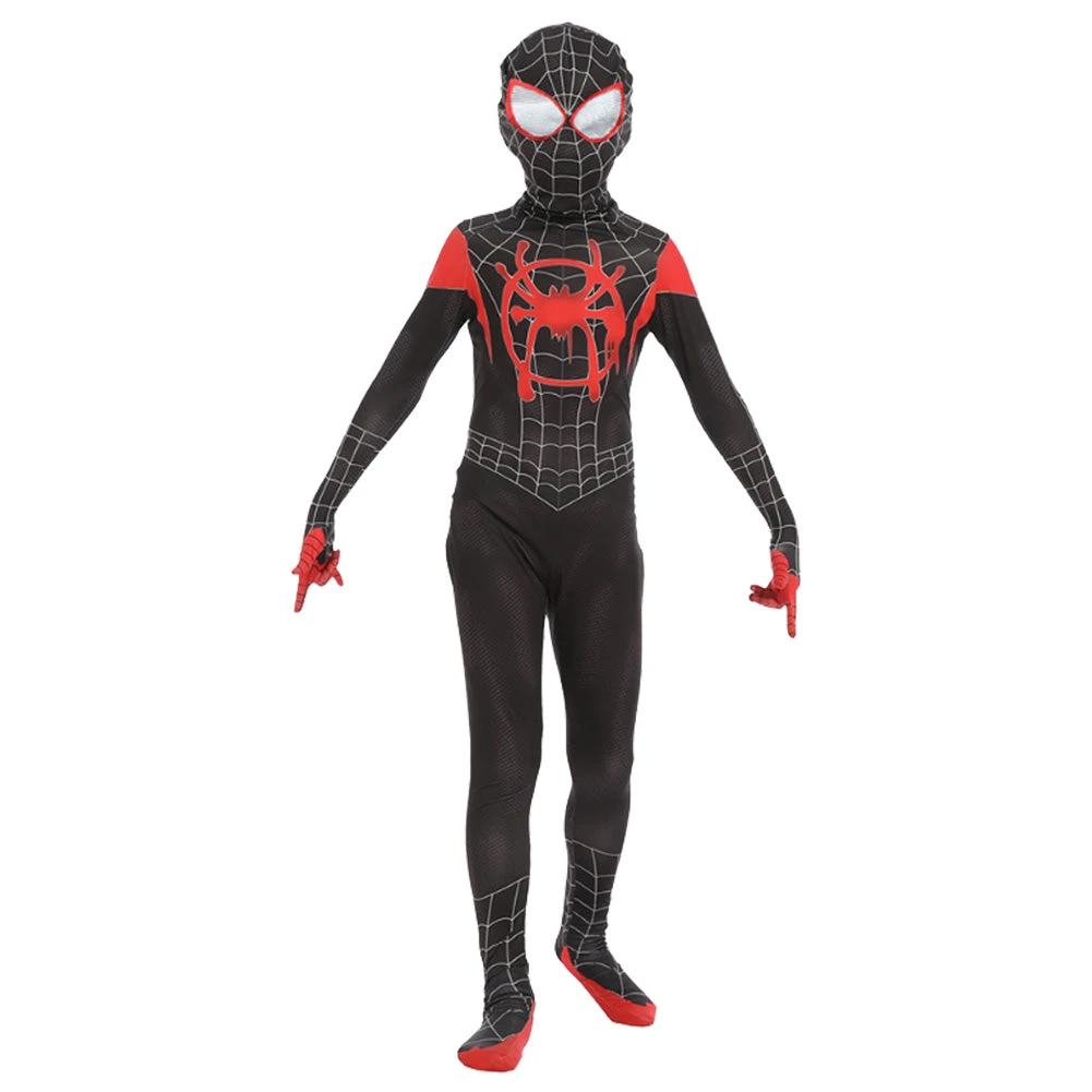 Spider-Man Into The Spider-Verse Spiderman Costume Enfant Cosplay Costume 3 Spider-Man Into The Spider-Verse Spiderman Costume Enfant Cosplay Costume