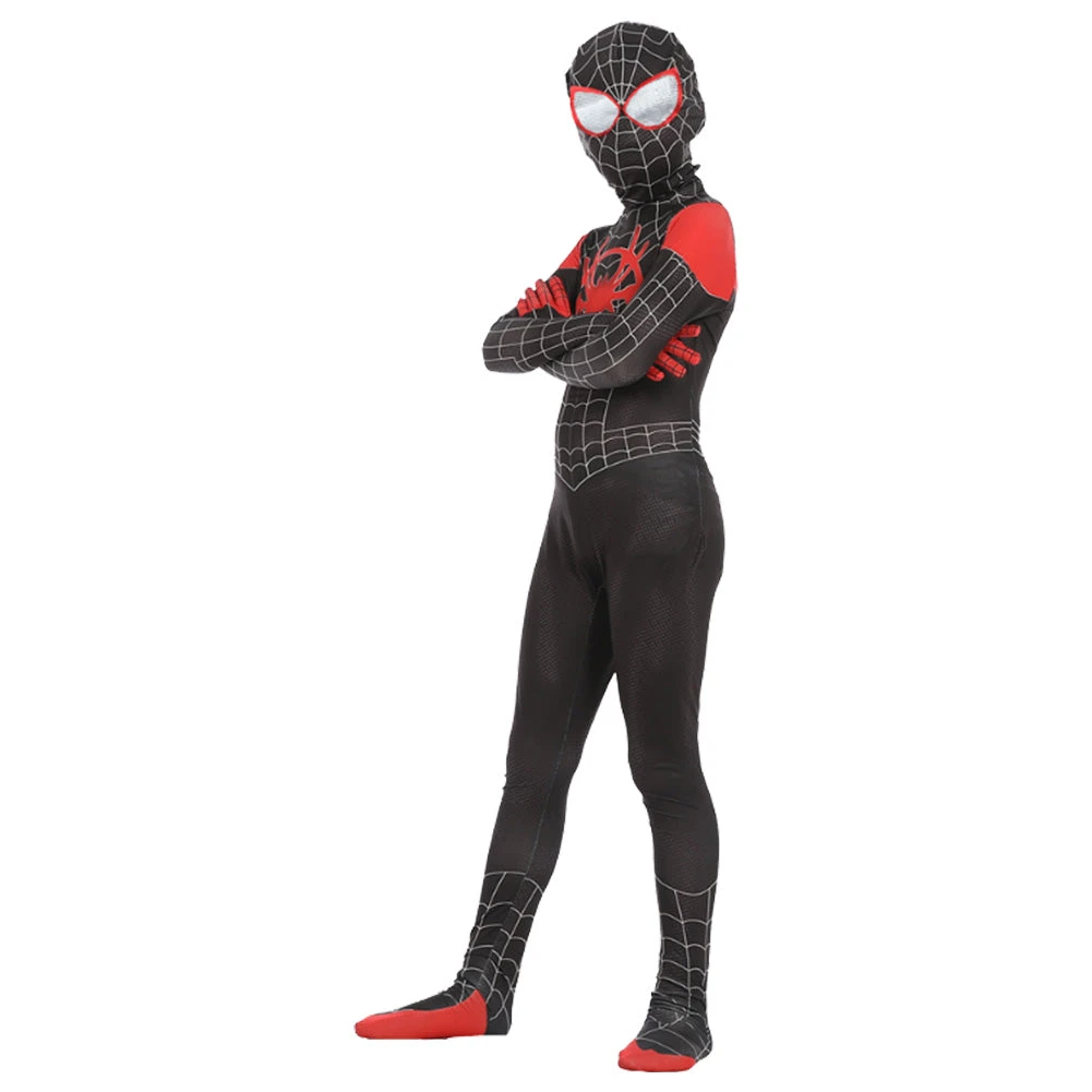 Spider-Man Into The Spider-Verse Spiderman Costume Enfant Cosplay Costume 4 Spider-Man Into The Spider-Verse Spiderman Costume Enfant Cosplay Costume – Image 2