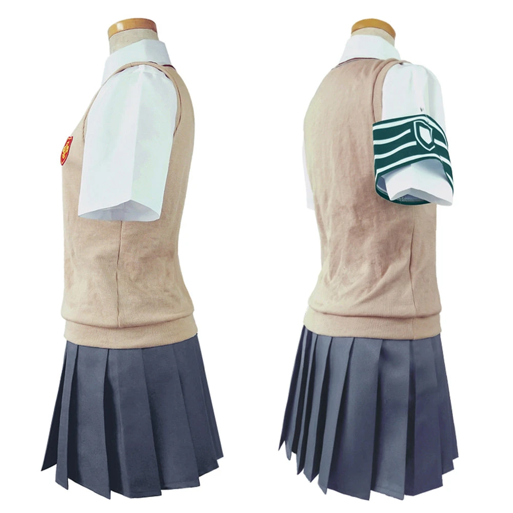 Anime A Certain Scientific Railgun Misaka Mikoto/Shirai Kuroko Uniforme Scolaire Jupe Tenue Halloween Carnaval Cosplay Costume 4 Anime A Certain Scientific Railgun Misaka Mikoto/Shirai Kuroko Uniforme Scolaire Jupe Tenue Halloween Carnaval Cosplay Costume – Image 2