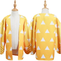 Demon Slayer Les Rôdeurs De La Nuit Kimetsu No Yaiba Zenitsu Agatsuma Haori Enfant Cosplay Costume -Newcossky b107584e3f3dcad4aa5d49a163fc252a