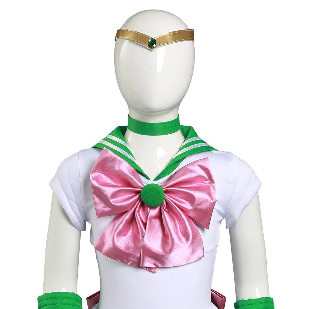 Sailor Moon Kino Makoto Sailor Jupiter Enfant Cosplay Costume 7 Sailor Moon Kino Makoto Sailor Jupiter Enfant Cosplay Costume – Image 5