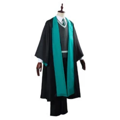 Harry Potter Uniforme Scolaire Slytherin Robe Cape Tenue Halloween Carnaval Cosplay Costume -Newcossky b4a32cb2b1ea56efdde69fc44e2249a7