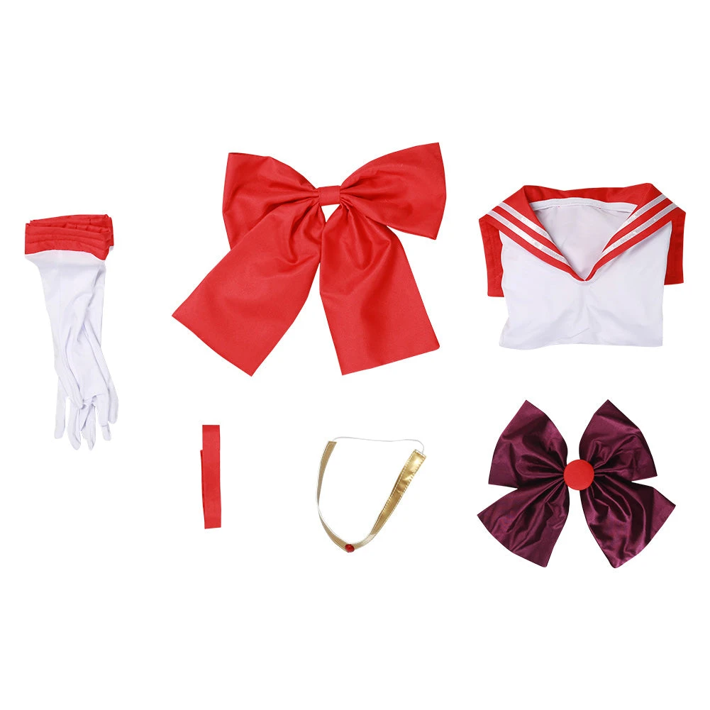 Sailor Moon Sailor Mars Hino Rei Enfant Cosplay Costume 10 Sailor Moon Sailor Mars Hino Rei Enfant Cosplay Costume – Image 8